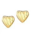 Adornia Stainless Steel Heart Statement Stud Earrings In Gold