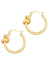 Adornia 14k Plated Knot Hoop Earrings No Color No In Gold