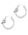 Adornia Stainless Steel Knot Hoop Earrings