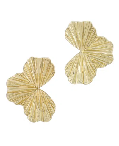 Adornia Petal Statement Stud Earrings In Gold