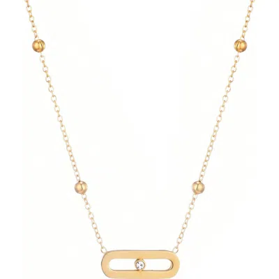 ADORNIA ADORNIA STATION PENDANT NECKLACE