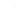 Adornia Sterling Silver Plated Adjustable Cz Heart Y-necklace In Silver