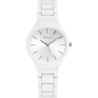 Adornia Stockholm Bracelet Watch, 34mm In White