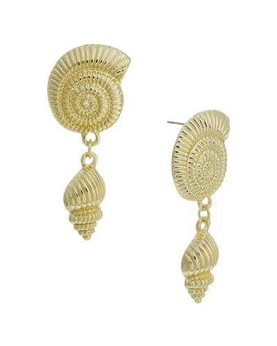 Adornia Swirl & Shell Drop Earrings In Gold