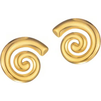 ADORNIA ADORNIA SWIRL STUD EARRINGS