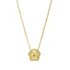 Adornia Tarnish Resistant 14k Gold Plated 5-leaf Clover Pendant Necklace In Gold