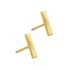 Adornia Tarnish Resistant 14k Gold Plated Bar Studs In Gold