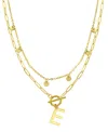 Adornia Initial Pendant Layered Chain Necklace In Gold- E