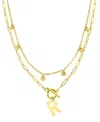 Adornia Initial Pendant Layered Chain Necklace In Gold- R