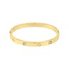 Adornia Tarnish Resistant 14k Gold Plated Cz And Clover Bangle In Gold