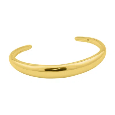 ADORNIA TARNISH RESISTANT 14K GOLD PLATED DOME CUFF