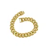 Adornia 14k Plated Water Resistant Extra Thick Cuban Chain Bracelet In Gold