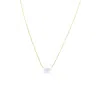 Adornia Tarnish Resistant 14k Gold Plated Freshwater Pearl Chain Necklace In White