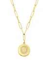 Adornia 14k Gold Plated Pavé Initial Pendant Necklace In Gold- O