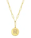 Adornia 14k Gold Plated Pavé Initial Pendant Necklace In Gold- R