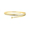 Adornia Tarnish Resistant 14k Gold Plated Pave Nail Bangle In Gold