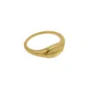 Adornia Tarnish Resistant 14k Gold Plated Signet Ring In Gold