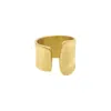 Adornia Tarnish Resistant 14k Gold Plated Tall Open Band Ring In Gold