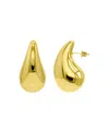 ADORNIA TARNISH RESISTANT 14K GOLD-PLATED TEARDROP SCULPTURAL STUD EARRINGS