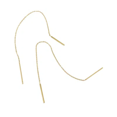Adornia Tarnish Resistant 14k Gold Plated Threader Earrings