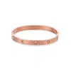 Adornia Tarnish Resistant 14k Rose Gold Plated Crystal Eternity Cuff In Gold