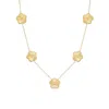 Adornia Tarnish Resistant 14k Yellow Gold Plated 5-leaf Clover Station Necklace In Gold