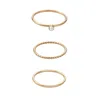 Adornia Tarnish Resistant 18k Gold Plated 3-ring Set In Gold