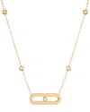 Adornia Tarnish Resistant 18k Gold Plated Bar Necklace In Gold