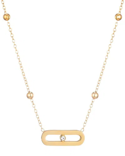 Adornia Tarnish Resistant 18k Gold Plated Bar Necklace