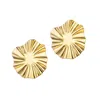 Adornia Tarnish Resistant 18k Gold Plated Burst Stud Earrings In Gold