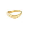 Adornia Tarnish Resistant 18k Gold Plated Curved Band In Gold