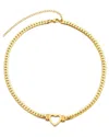 Adornia Tarnish Resistant 18k Gold Plated Flat Curb Chain