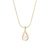 Adornia Tarnish Resistant 18k Gold Plated Hanging Freshwater Pearl Necklace