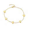 Adornia Tarnish Resistant 18k Gold Plated Heart Station Bracelet In Gold