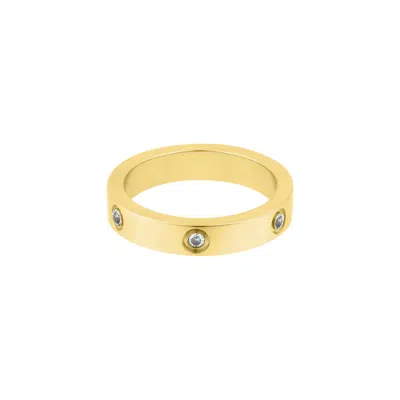 Adornia Tarnish Resistant 18k Gold Plated Pave Eternity Band Ring