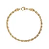Adornia 18k Plated Stainless Steel Tarnish-resistant Rope Chain Bracelet In Gold