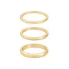 Adornia Tarnish Resistant 18k Gold Plated Stacking Band Set In Gold