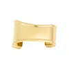 Adornia Tarnish Resistant 18k Gold Plated Tall Curve Cuff In Gold