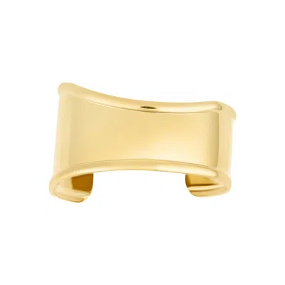 Adornia Tarnish Resistant 18k Gold Plated Tall Curve Cuff