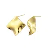 Adornia Tarnish Resistant 18k Gold Plated Wave Stud Earrings In Gold
