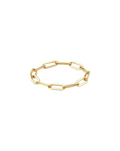 Adornia Tarnish Resistant 18k Plated Flexible Paperclip Link Ring In Gold