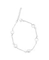 Adornia Tarnish Resistant Adjustable Station Cultured Freshwater Pearl Bracelet In Silver
