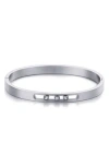 Adornia Tarnish Resistant Cubic Zirconia Bangle Bracelet In Silver