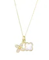 Adornia Tarnish Resistant Cubic Zirconia Double Clover Necklace