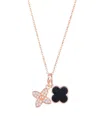 Adornia Tarnish Resistant Cubic Zirconia Double Clover Necklace
