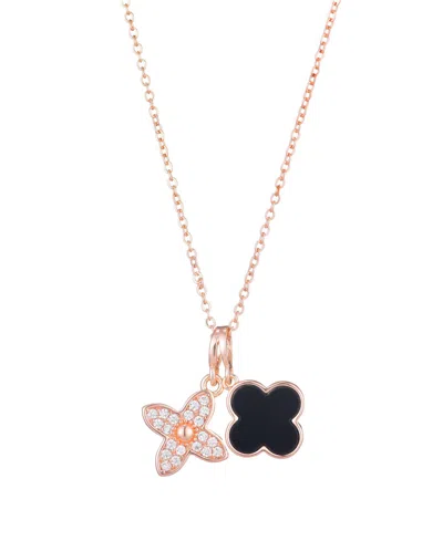 Adornia Tarnish Resistant Cubic Zirconia Double Clover Necklace