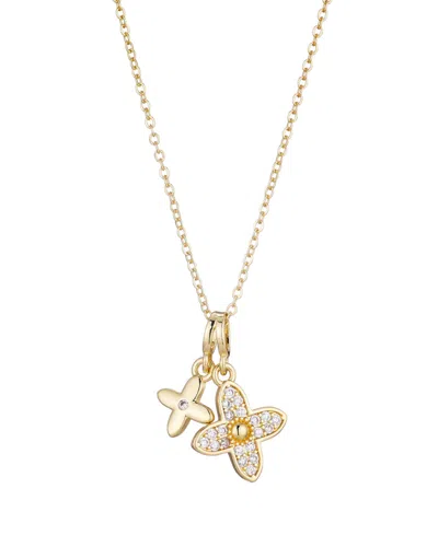 Adornia Tarnish Resistant Cubic Zirconia Double Pointed Clover Necklace