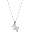 Adornia Tarnish Resistant Cubic Zirconia Double Pointed Clover Necklace
