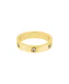 Adornia Tarnish Resistant 18k Gold Plated Pave Eternity Band Ring In Gold