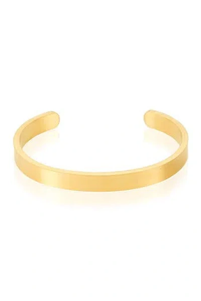Adornia Tarnish Resistant Cuff Bracelet In Yellow